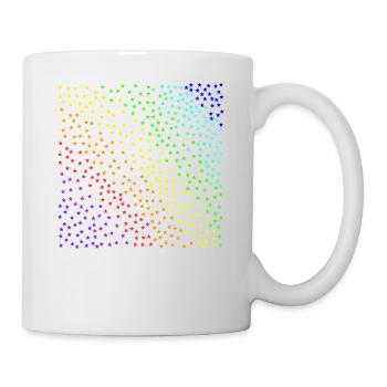Sterne bunt Sternenhimmel Regenbogen Geschenkidee - Tasse - Weiß - Rechts