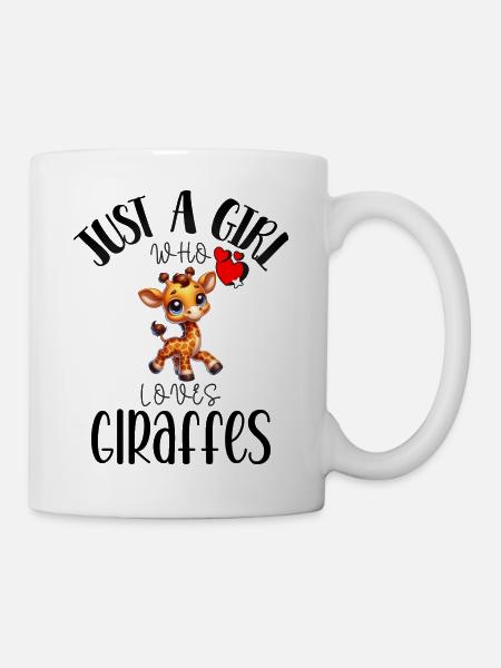 "Giraffe Adorable T-Shirt - Baby Giraffe - Mug - white