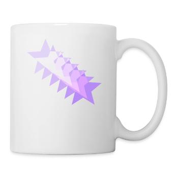 Sterne rosa lila pink Geschenkidee Muster - Tasse - Weiß - Rechts