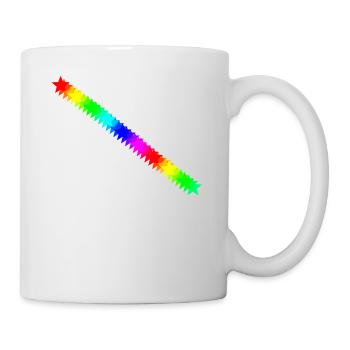 Sterne bunt Regenbogen Geschenkidee - Tasse - Weiß - Rechts