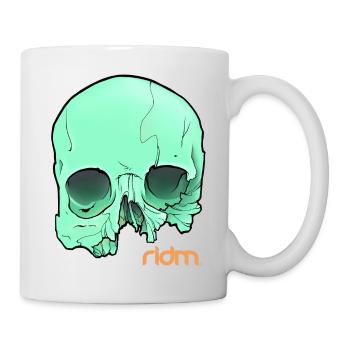 ridm green skull - Tasse - Weiß - Rechts