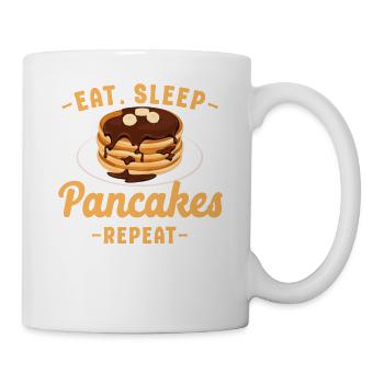 Les enfants amoureux des crêpes mangent le sommeil - Mug blanc - blanc - Droite