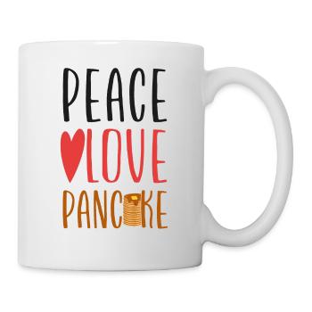 Pancake Lover Kids Girl Peace Love - Tasse - Weiß - Rechts