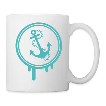 Anchor Icon Blobs - Mug - white - Right