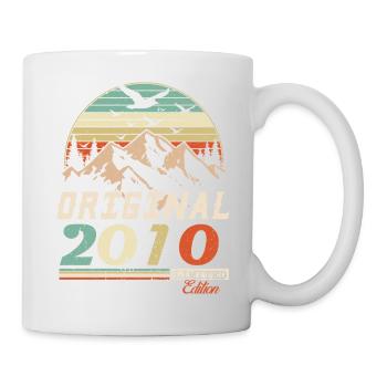 2010 Vintage Retro Geburtstag Vintage Geschenk - Tasse - Weiß - Rechts