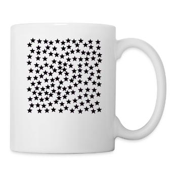 Schwarze Sterne Geschenkidee - Tasse - Weiß - Rechts
