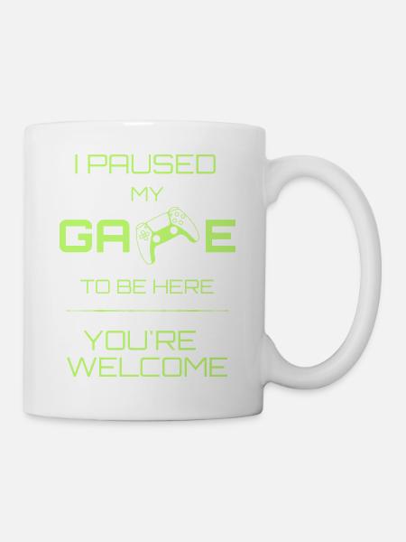 I paused my game Lime - Mug - white