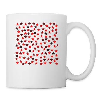 Idée cadeau étoiles noir rouge orange - Mug blanc - blanc - Droite