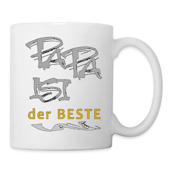 Papa ist der Beste - Tasse - Weiß - Rechts