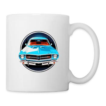 voiture vintage couché de soleil - Mug blanc - blanc - Droite