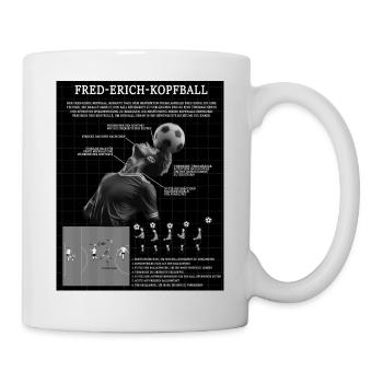 Fred-Erich-Kopfball - Tasse - Weiß - Rechts