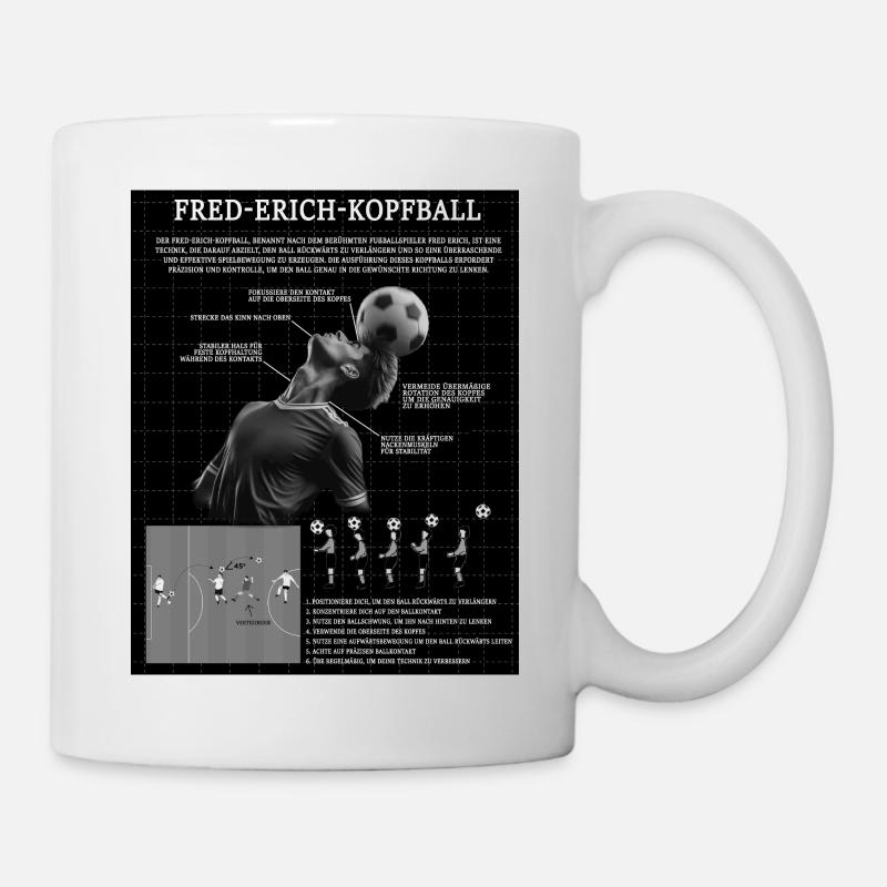 Fred-Erich-Kopfball - Tasse - Weiß