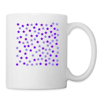 Sterne lila violett lavendel Geschenkidee - Tasse - Weiß - Rechts