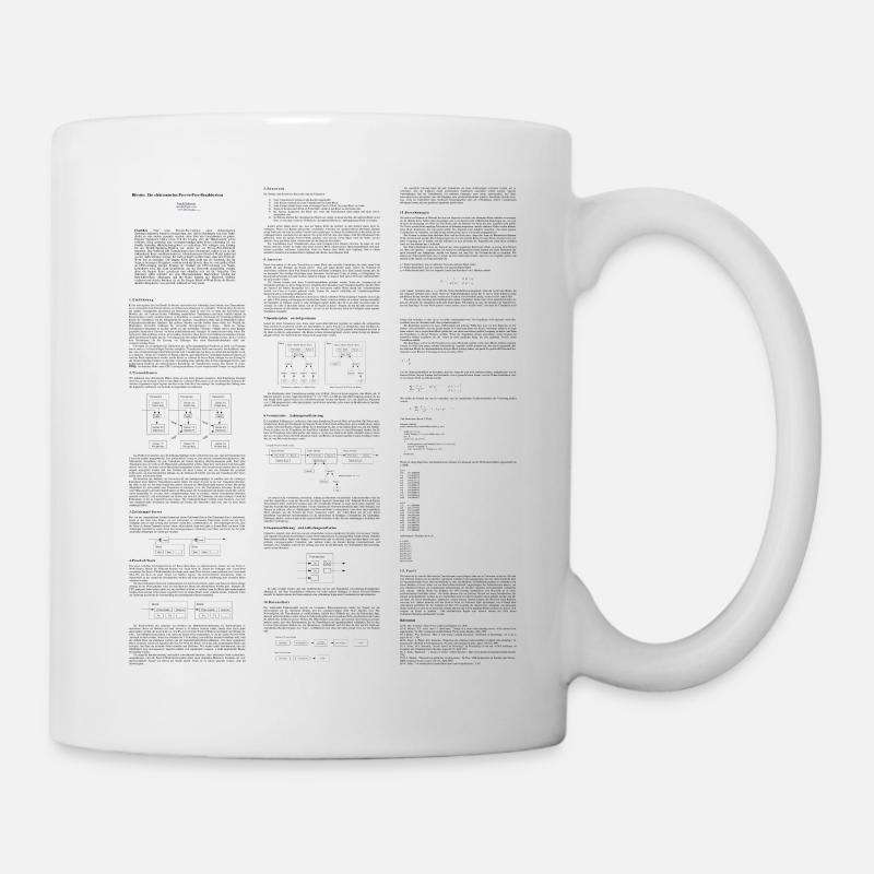 Whitepaper BTC Deutsch - Tasse - Weiß