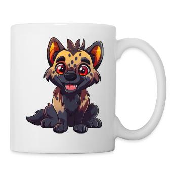 Enchanteur mignon hyène bande dessinée Style de bande dessinée - Mug blanc - blanc - Droite