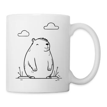 Capybara - Tasse - Weiß - Rechts