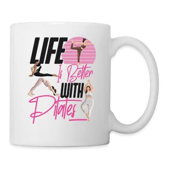 Pilates Instructor Teacher Life Is - Mug - white - Right