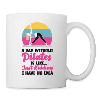 Instructeur de Pilates Professeur Retro A - Mug blanc - blanc - Droite