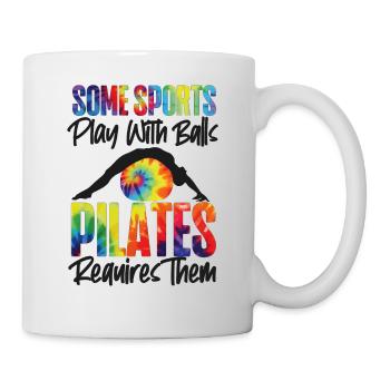 Pilates Instructor Teacher Tie Dye - Tasse - Weiß - Rechts