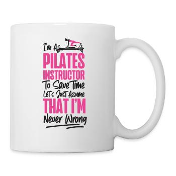 Instructeur de Pilates Professeur Je suis A - Mug blanc - blanc - Droite