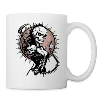 Domina Skull // Totenkopf SM Gothic-Domina FS0056 - Tasse - Weiß - Rechts