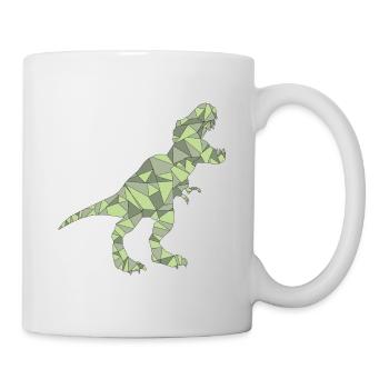 TREX Geometrischer Dinosaurier - Tasse - Weiß - Rechts