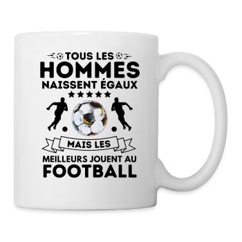 Joueur de foot football - Mug blanc - blanc - Droite