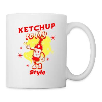 Tomato Ketchup Chic Saucy Trendy Style Condiment - Mug - white - Right