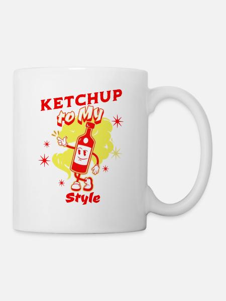 Tomato Ketchup Chic Saucy Trendy Style Condiment - Tasse - Weiß