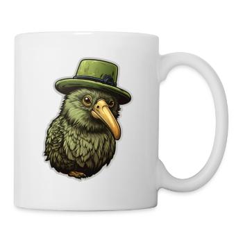 Kiwi mit Hut - Tasse - Weiß - Rechts