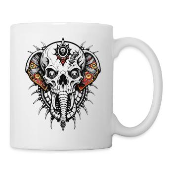 Crâne d’éléphant // Crâne d’éléphant d’Inde FS0070 - Mug blanc - blanc - Droite