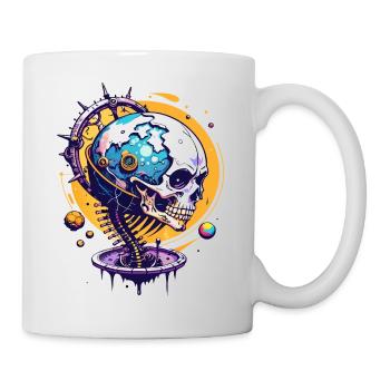 Earth Skull // Totenkopf Erde // Erdball FS0075 - Mug - white - Right
