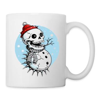 Bonhomme de neige crâne // Totenkopf Schneemann FS0085 - Mug blanc - blanc - Droite