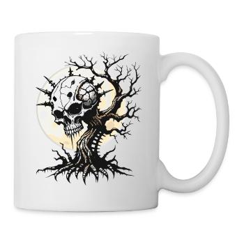 Skeleton tree Skull // Totenkopf Baum FS0082 - Mug - white - Right