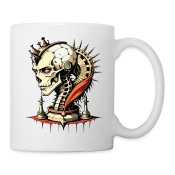 Chess King Skull // Totenkopf Schach-König FS0089 - Tasse - Weiß - Rechts