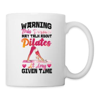 Avertissement de l’instructeur de Pilates - Mug blanc - blanc - Droite