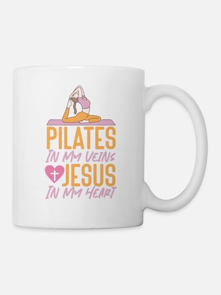 Instructeur de Pilates Enseignant Jésus - Mug blanc - blanc