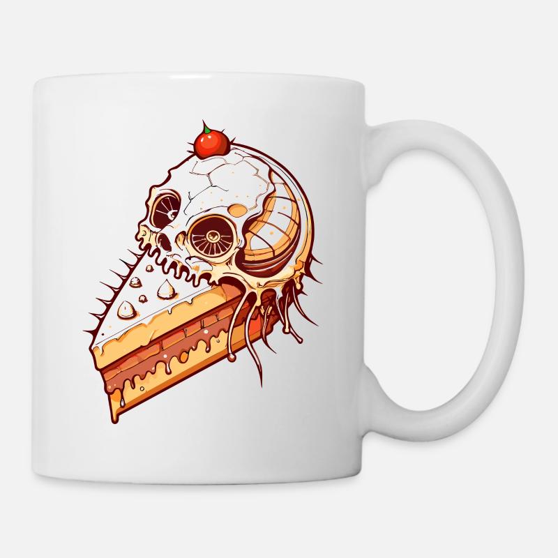 Gâteau Skull // Skull Cake // Crème FS0104 - Mug blanc - blanc
