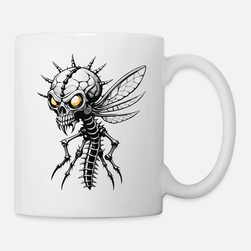 Moskito Skull // Totenkopf Stech-Mücke FS0106 - Tasse - Weiß