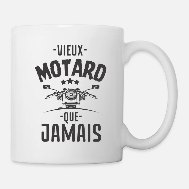 Vieux motard que jamais 2 - Mug blanc - blanc