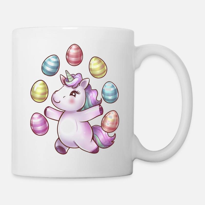 Einhorn Osterei-Jonglage - Tasse - Weiß