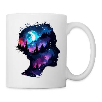Silhouette / Forest / Portrait / Trees / Person - Mug - white - Right