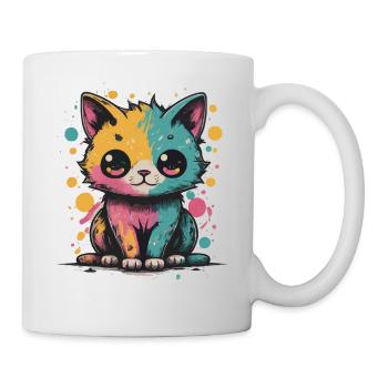 Colorful Kawaii Cat - Mug - white - Right