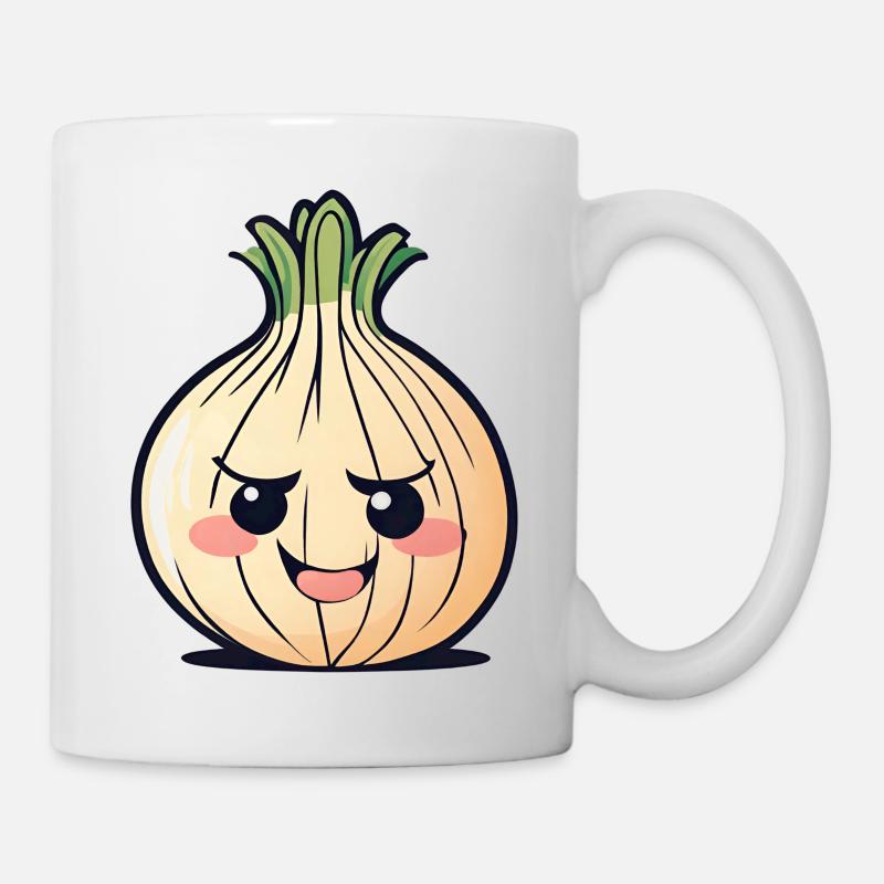 Petit oignon de dessin animé - Mug blanc - blanc
