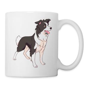 Chien de race border collie - Mug blanc - blanc - Droite