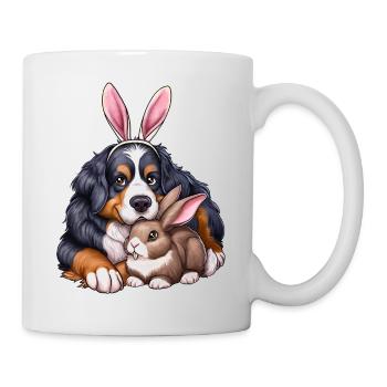Bernese Mountain Dog and Hare - Mug - white - Right