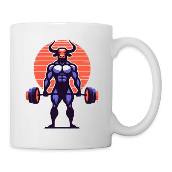 BullFit Strength Tees for Gym, Athletes, Fitness - Mug - white - Right