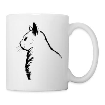 cat, cat motif, cute, gift, gift ideas - Mug - white - Right