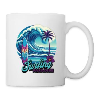 Surfing Paradise - Tasse - Weiß - Rechts