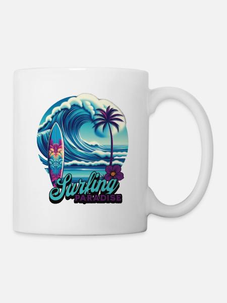 Paradis du surf - Mug blanc - blanc